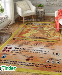 Pokemon Trading Card Game Thicc Charizard Custom Rug