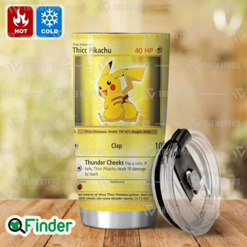 Pokemon Trading Card Game Thicc Pikachu Custom Tumbler