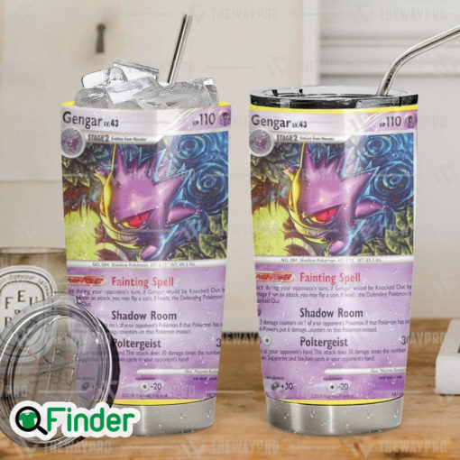 Pokemon Trading Card Gengar Custom Tumbler