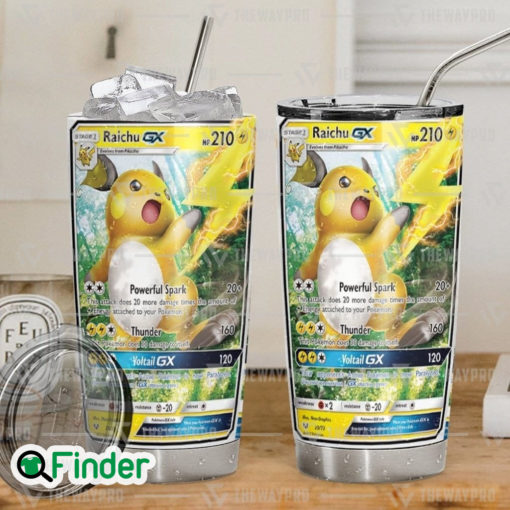 Pokemon Trading Card Raichu GX Custom Tumbler