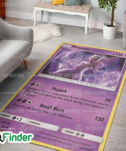 Pokemon Trading Card Rare Holo Mewtwo Custom Rug