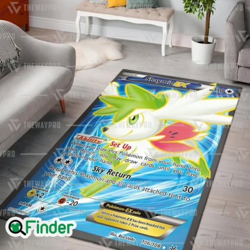 Pokemon Trading Card Shaymin EX Roaring Skies Custom Rug