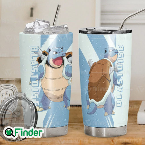 Pokemon Trading Card Water Starter Blastoise Custom Tumbler