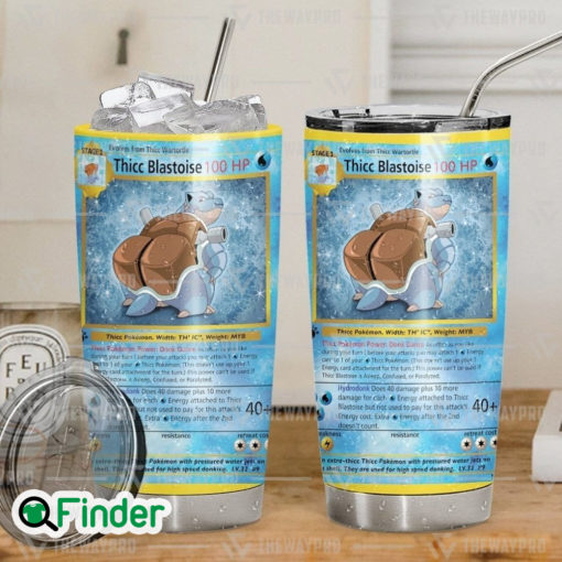 Pokemon Trading Card Water Type Starter Thicc Blastoise Custom Tumbler