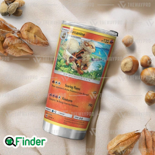 Pokemon Trading Cards Arcanine Custom Tumbler