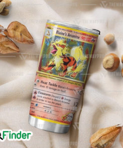 Pokemon Trading Cards Blaines Arcanine Custom Tumbler