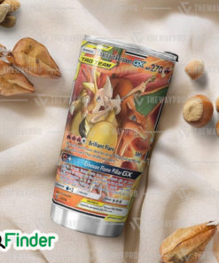 Pokemon Trading Cards Charizard Braixen GX Brilliant Flare Custom Tumbler