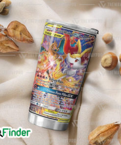 Pokemon Trading Cards Charizard Braixen GX Custom Tumbler