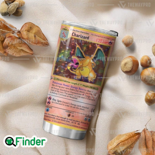 Pokemon Trading Cards Charizard Custom Tumbler