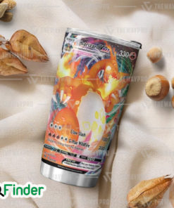 Pokemon Trading Cards Charizard VMAX Gigantamax Custom Tumbler