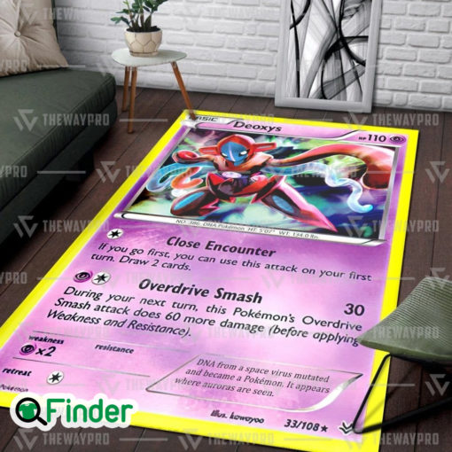 Pokemon Trading Cards Deoxys Custom Rug