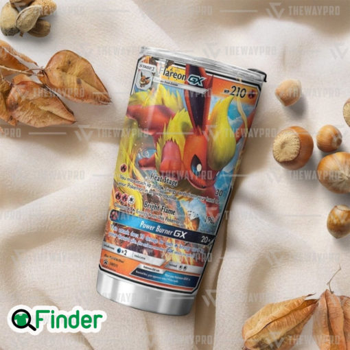 Pokemon Trading Cards Flareon GX Custom Tumbler