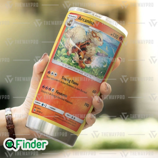 Pokemon Trading Cards Game Arcanine Custom Tumbler