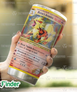 Pokemon Trading Cards Game Blaines Arcanine Custom Tumbler