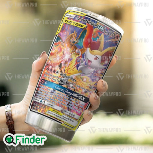 Pokemon Trading Cards Game Charizard Braixen GX Custom Tumbler