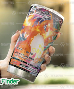 Pokemon Trading Cards Game Charizard VMAX Gigantamax Custom Tumbler