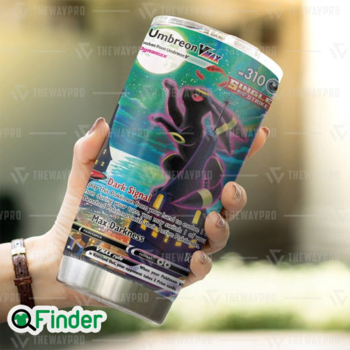 Pokemon Trading Cards Game Dark Type Umbreon VMAX Dynamax Custom Tumbler