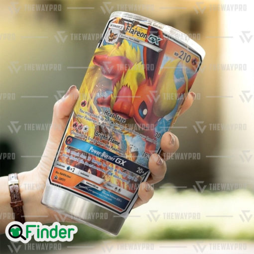 Pokemon Trading Cards Game Flareon GX Custom Tumbler