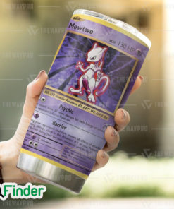 Pokemon Trading Cards Game Legendary Pokemon Mewtwo Custom Tumbler