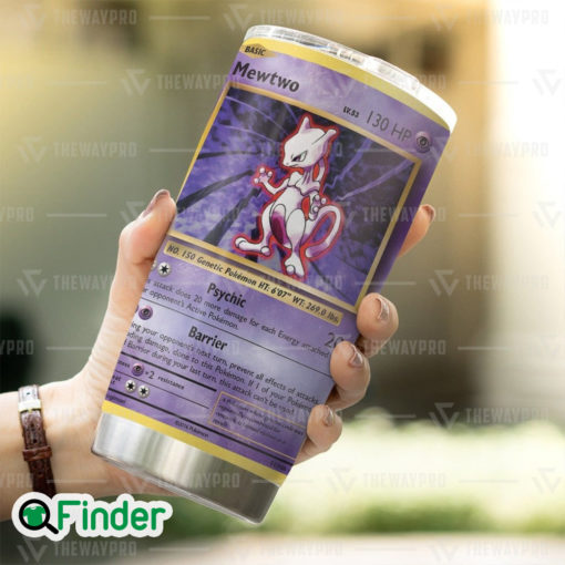 Pokemon Trading Cards Game Legendary Pokemon Mewtwo Custom Tumbler