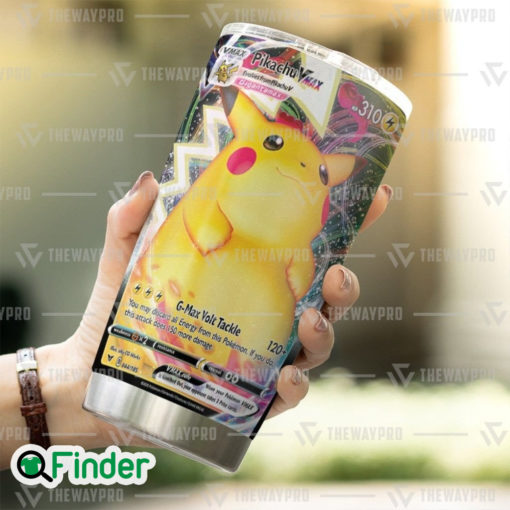 Pokemon Trading Cards Game Pikachu VMAX Gigantamax G max Volt Tackle Custom Tumbler