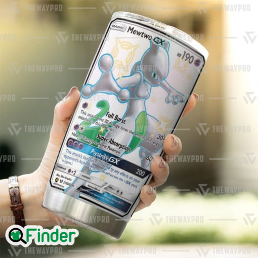 Pokemon Trading Cards Game Shiny Legendary Pokemon Mewtwo Custom Tumbler