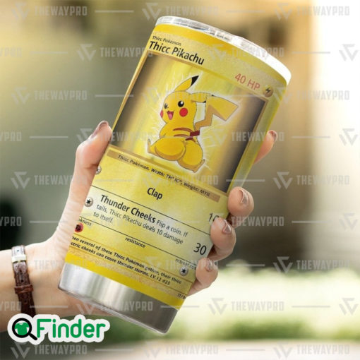 Pokemon Trading Cards Game Thicc Pikachu Custom Tumbler