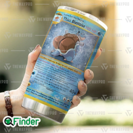 Pokemon Trading Cards Game Water Type Starter Thicc Blastoise Custom Tumbler