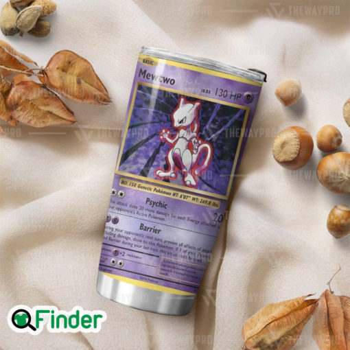 Pokemon Trading Cards Legendary Pokemon Mewtwo Custom Tumbler