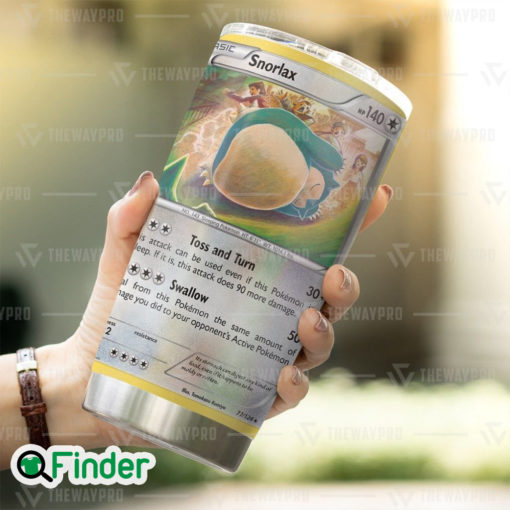 Pokemon Trading Cards Normal Type Snorlax Custom Tumbler