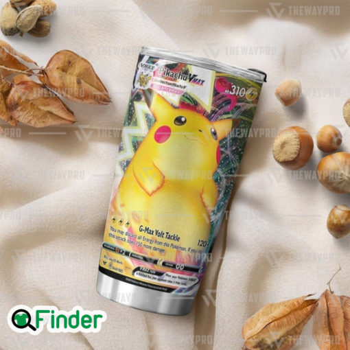 Pokemon Trading Cards Pikachu VMAX Gigantamax G max Volt Tackle Custom Tumbler