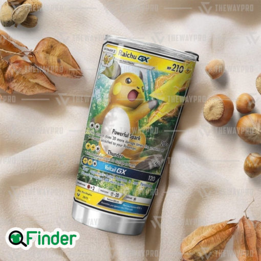 Pokemon Trading Cards Raichu GX Custom Tumbler