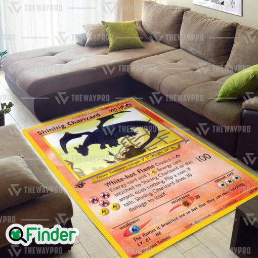 Pokemon Trading Cards Shining Charizard Custom Rug