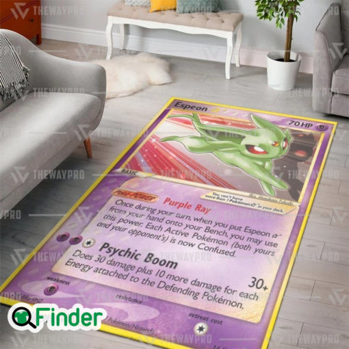 Pokemon Trading Cards Shiny Espeon Custom Rug