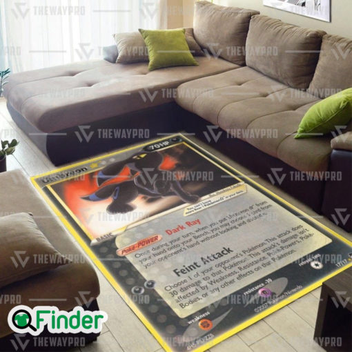 Pokemon Trading Cards Shiny Umbreon Custom Rug