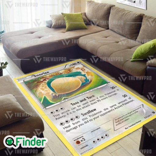 Pokemon Trading Cards Snorlax Custom Rug