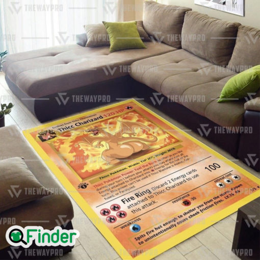 Pokemon Trading Cards Thicc Charizard Custom Rug