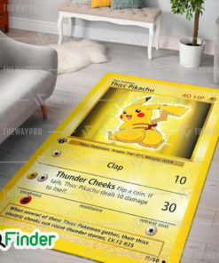 Pokemon Trading Cards Thicc Pikachu Custom Rug