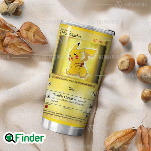 Pokemon Trading Cards Thicc Pikachu Custom Tumbler