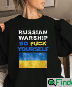 Russian Warship Go F Yourself Ukraine Flag Sweatshirt