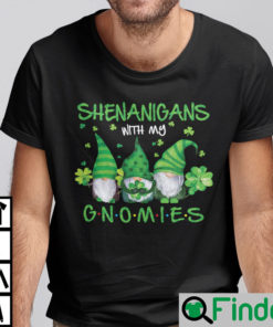 Shenanigans With My Gnomies St Patricks Day Gnome Shamrock Shirt