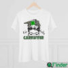 St Patrick Messy Bun Girl One Lucky Caregiver Shirt