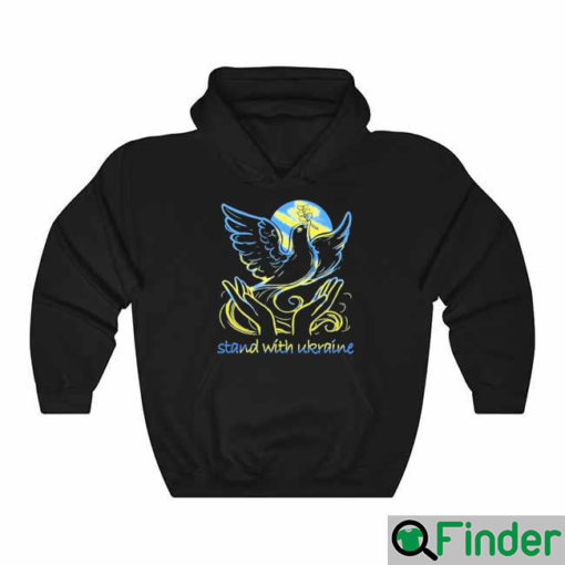 Stand With Ukraine Ukraine Freedom And Peace Dove Hoodie