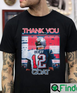 Thank You Tom Brady 12 Goat Shirt