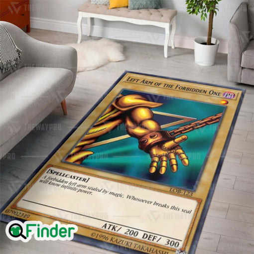 YuGiOh Exodia Left Arm of the Forbidden One Custom Trading Card Game Rug