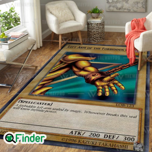 YuGiOh Exodia Left Arm of the Forbidden One Custom Trading Cards Game Rug