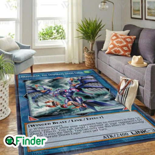 YuGiOh Hraesvelgr The Desperate Doom Eagle Custom Trading Card Game Rug