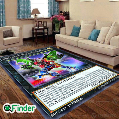 YuGiOh Super Quantal Mech King Great Magnus Custom Trading Card Game Rug