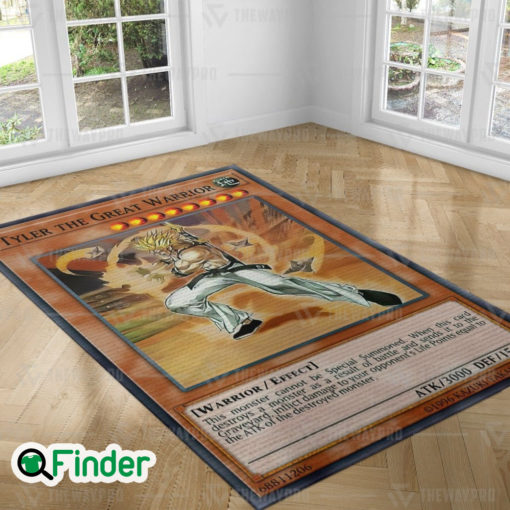 YuGiOh Tyler the Great Warrior Custom Trading Card Game Rug