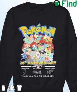 26th Anniversary 1996 2022 Pokemon Movie Thank You For The Memories Sweatshirt